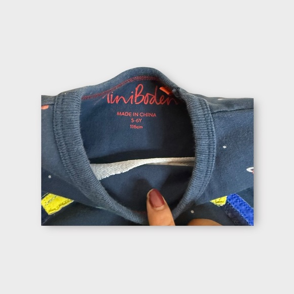 Mini Boden Green Alien Headphone Applique Space Pattern Long Sleeve Shirt - Picture 3 of 5